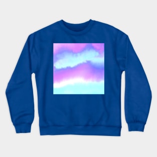 Purple and Blue Watercolor Blend Crewneck Sweatshirt